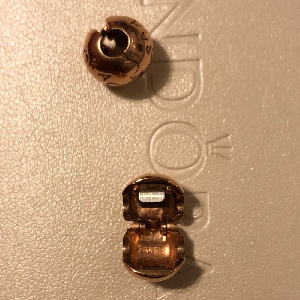 2 Pandora Rose gold Loving chips